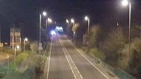 The scene on the Hayle bypass on Tuesday night